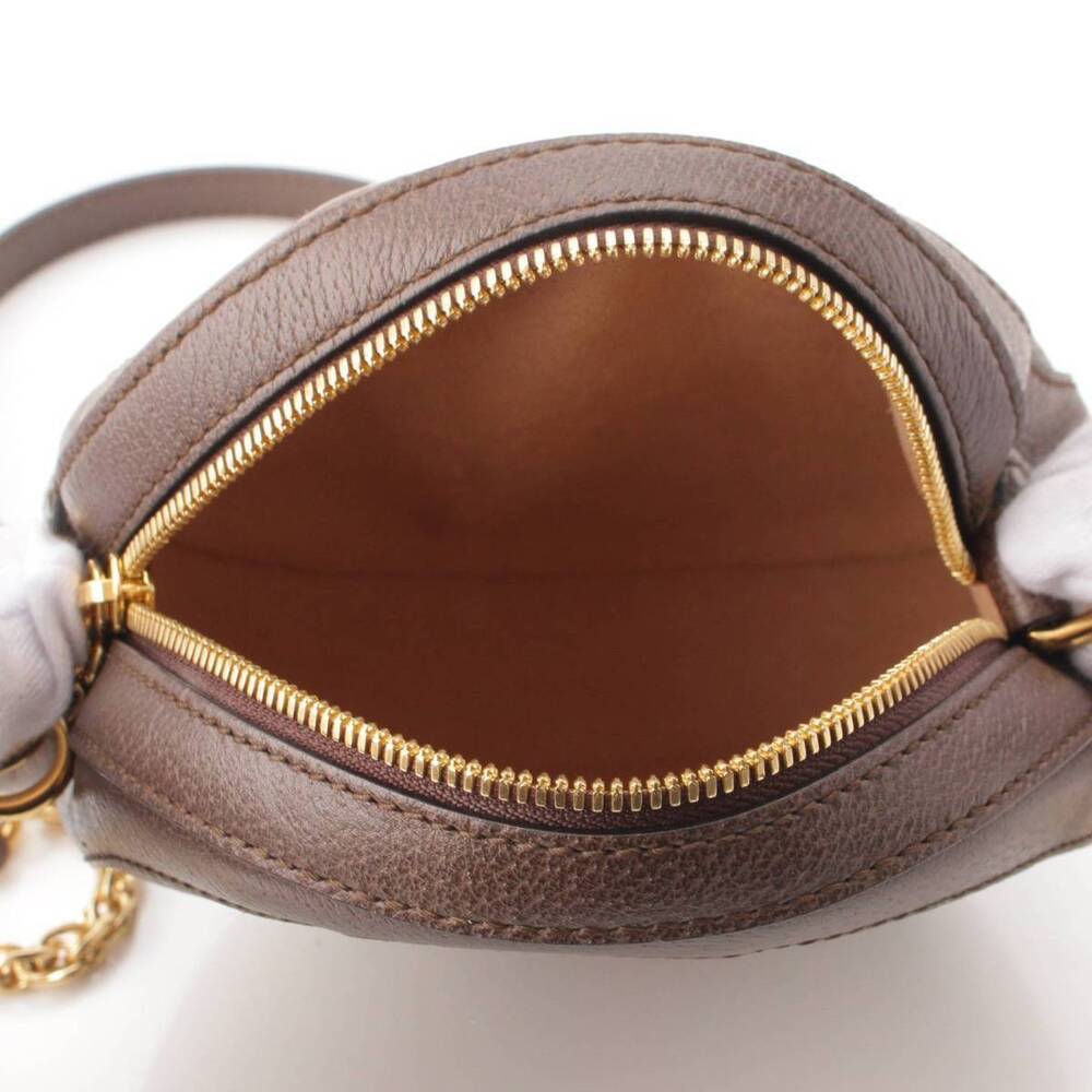 GucciGucci Ophidia GG Supreme Round Chain Shoulder Bag Brown - Picture 6 of 8